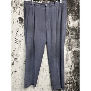 Tommy Bahama Men's 36x30‎ Silk Blend Blue Dress Pants Pleated Textured